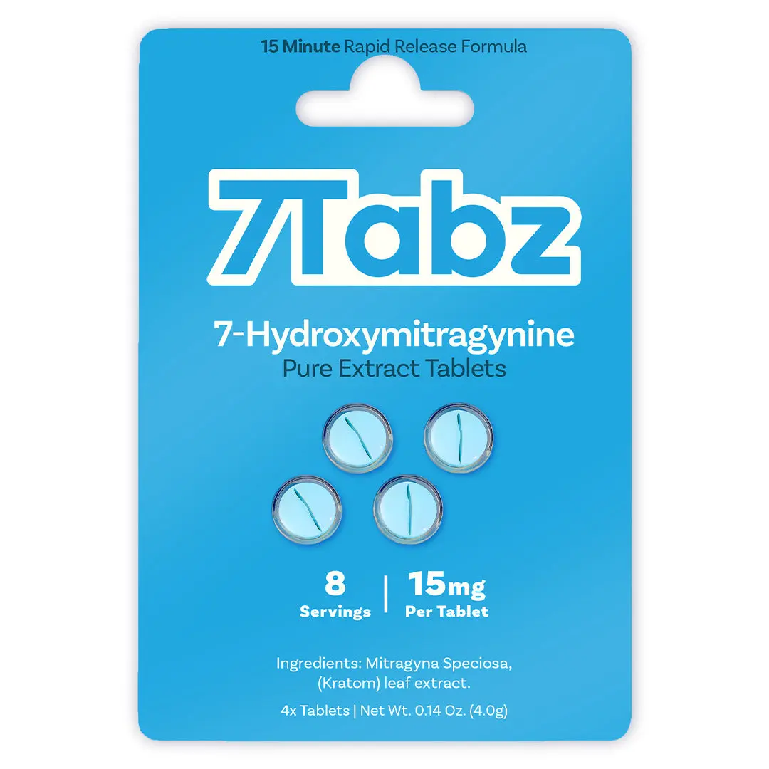 7Tabz 7-Hydroxymitragynine Kratom Tablets - 4ct (15mg Each)