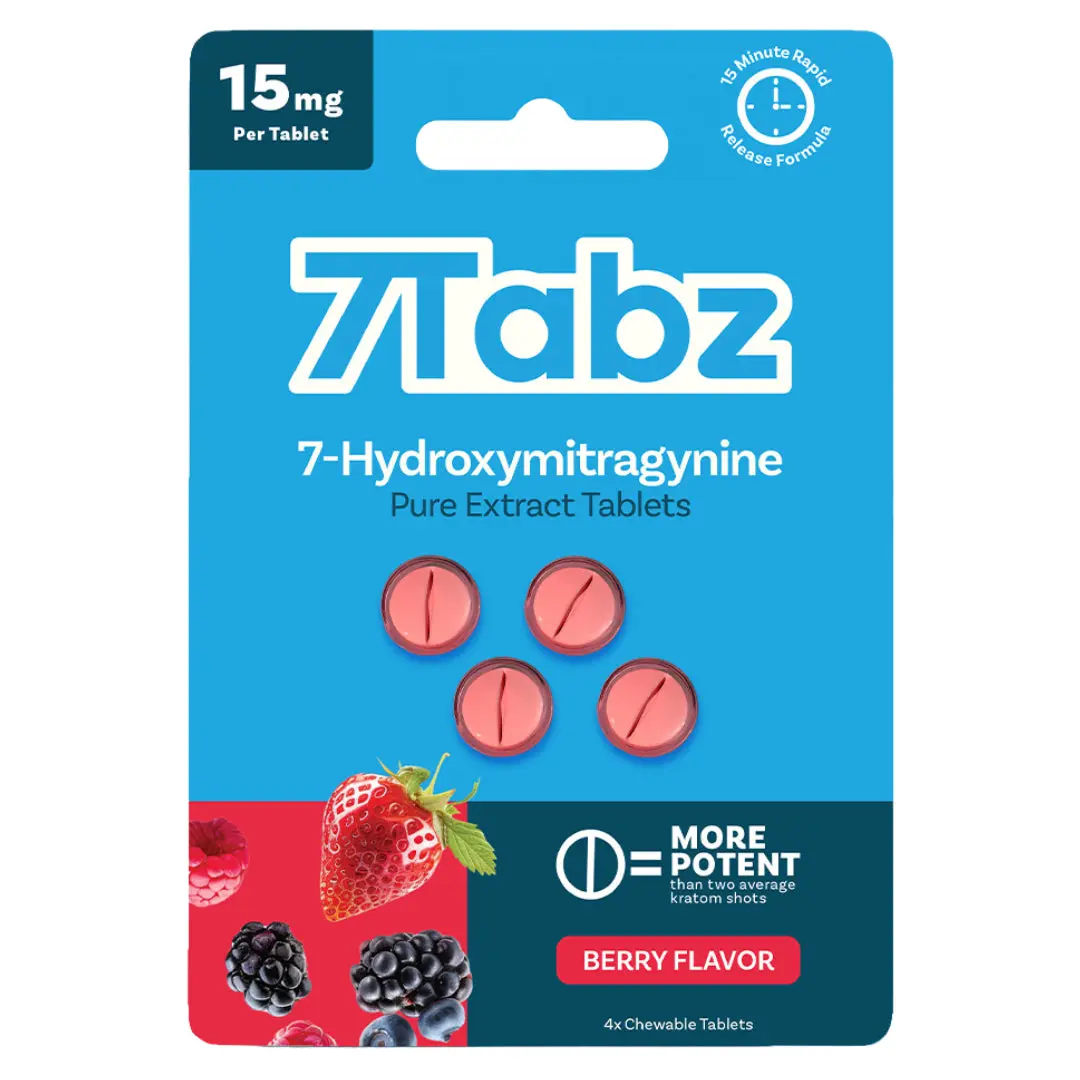 7Tabz 7-Hydroxymitragynine Kratom Tablets - 4ct (15mg Each) - Image 2