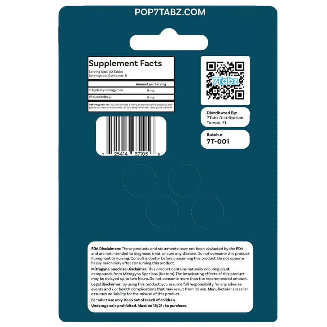 7Tabz 7-OH + Pseudo Tablets - 4ct (20mg Each) - Image 2