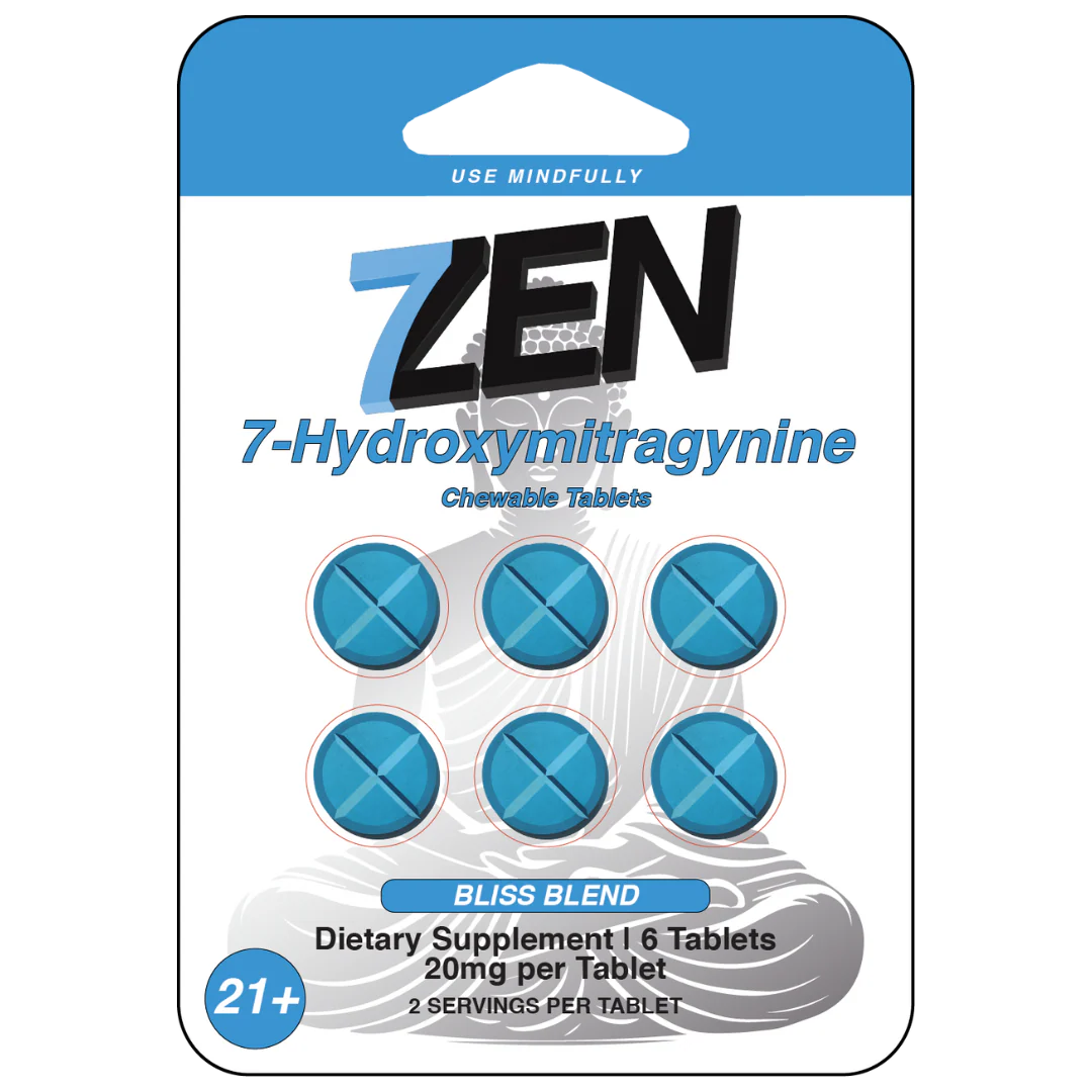 7ZEN 7-Hydroxymitragynine Kratom Tablets - 6ct (20mg Each)
