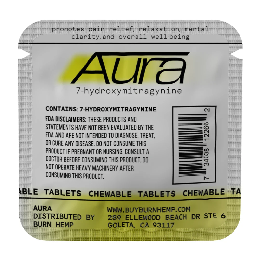 Aura 7-OH Chewable Kratom Tablets - 2ct (20mg Each) - Image 2