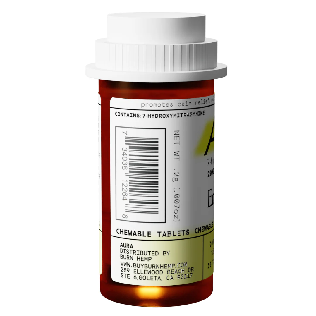 Aura 7-Hydroxymitragynine Chewable Tablets 200mg - 10ct (20mg Each) - Image 2