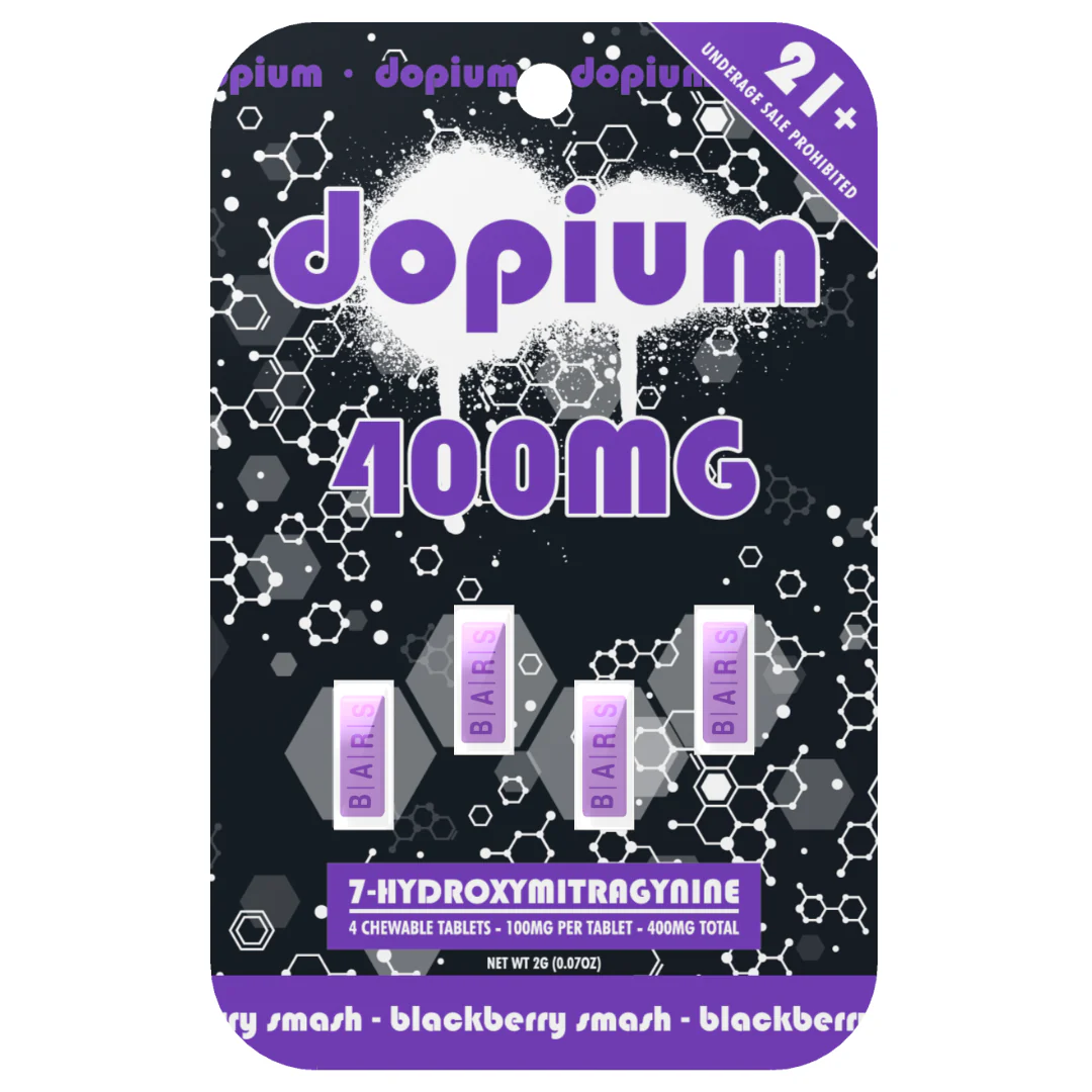 Dopium Bars 7-Hydroxymitragynine Tablets 400mg - 4ct (100mg Each) - Image 2