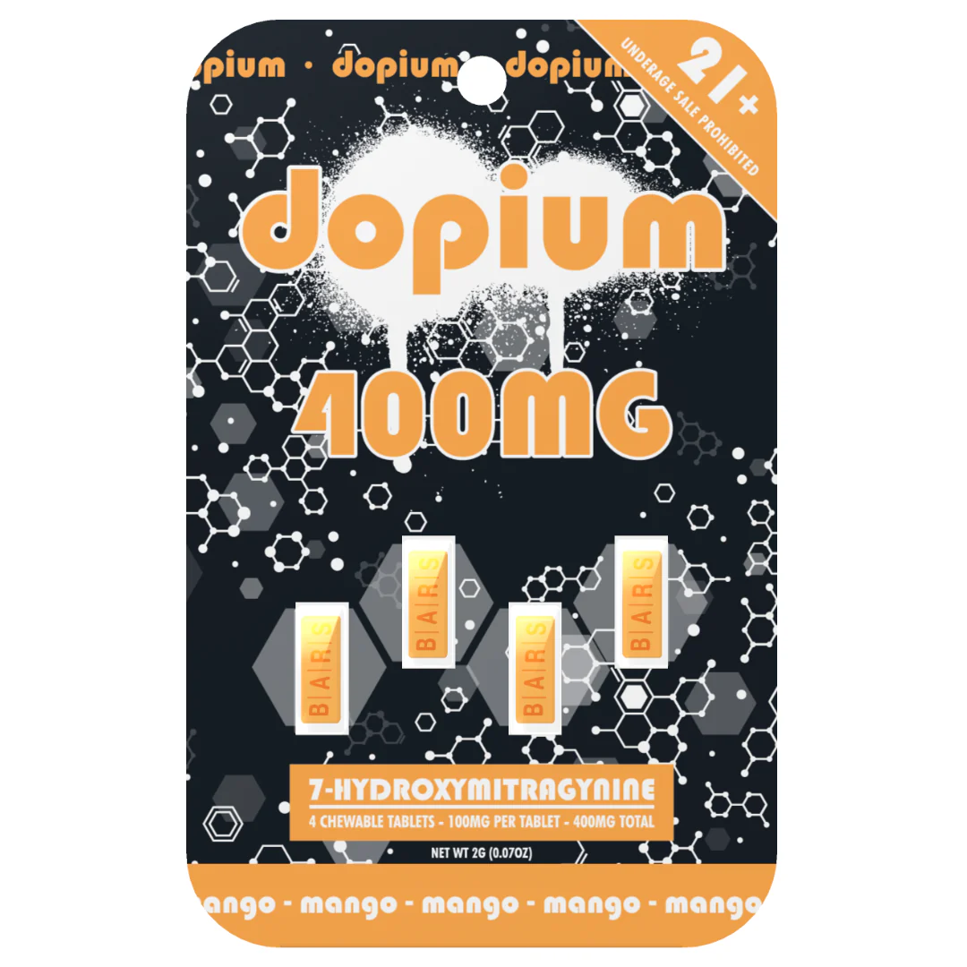 Dopium Bars 7-Hydroxymitragynine Tablets 400mg - 4ct (100mg Each) - Image 6