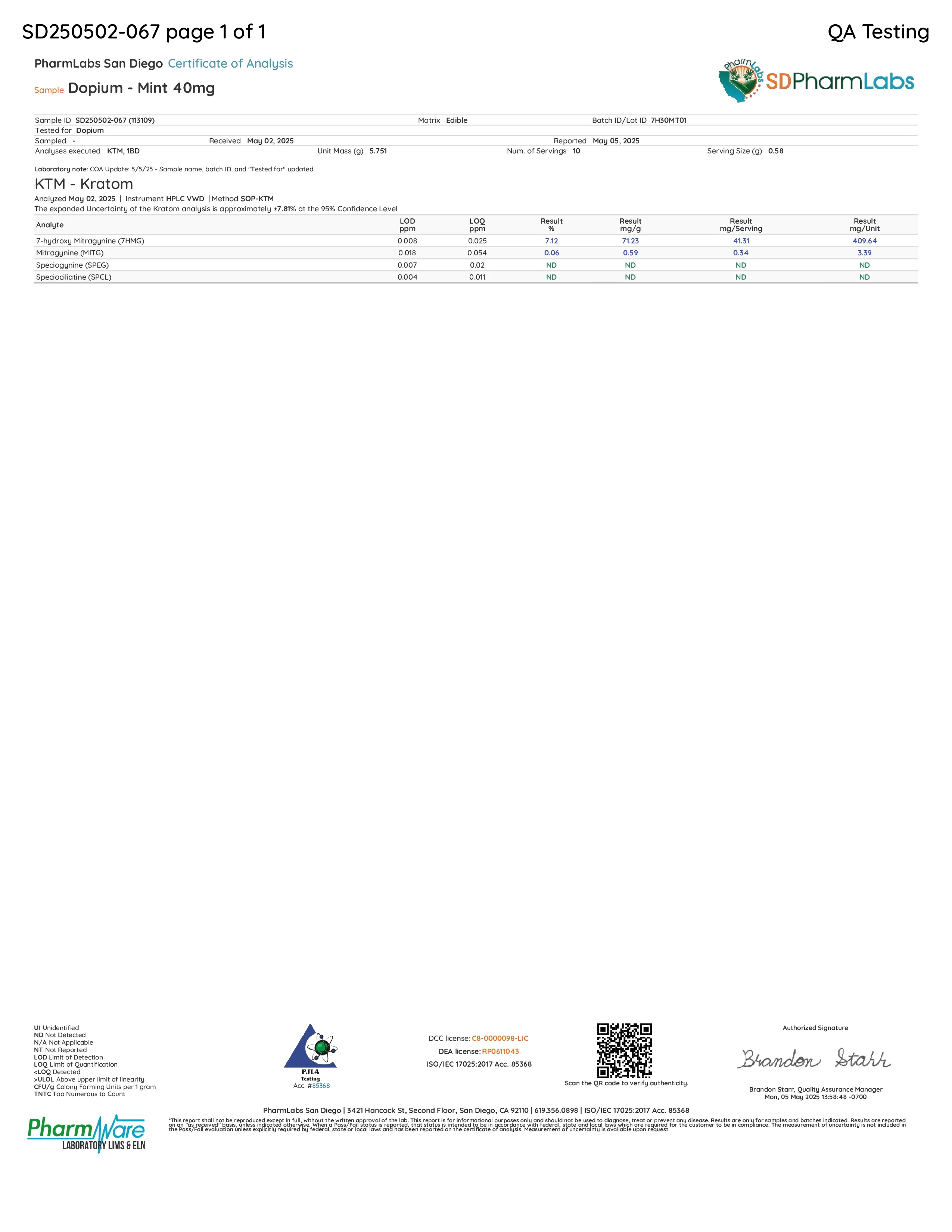 Dopium 7-Hydroxymitragynine Chewable Tablets - 1ct (40mg Each) - Image 5