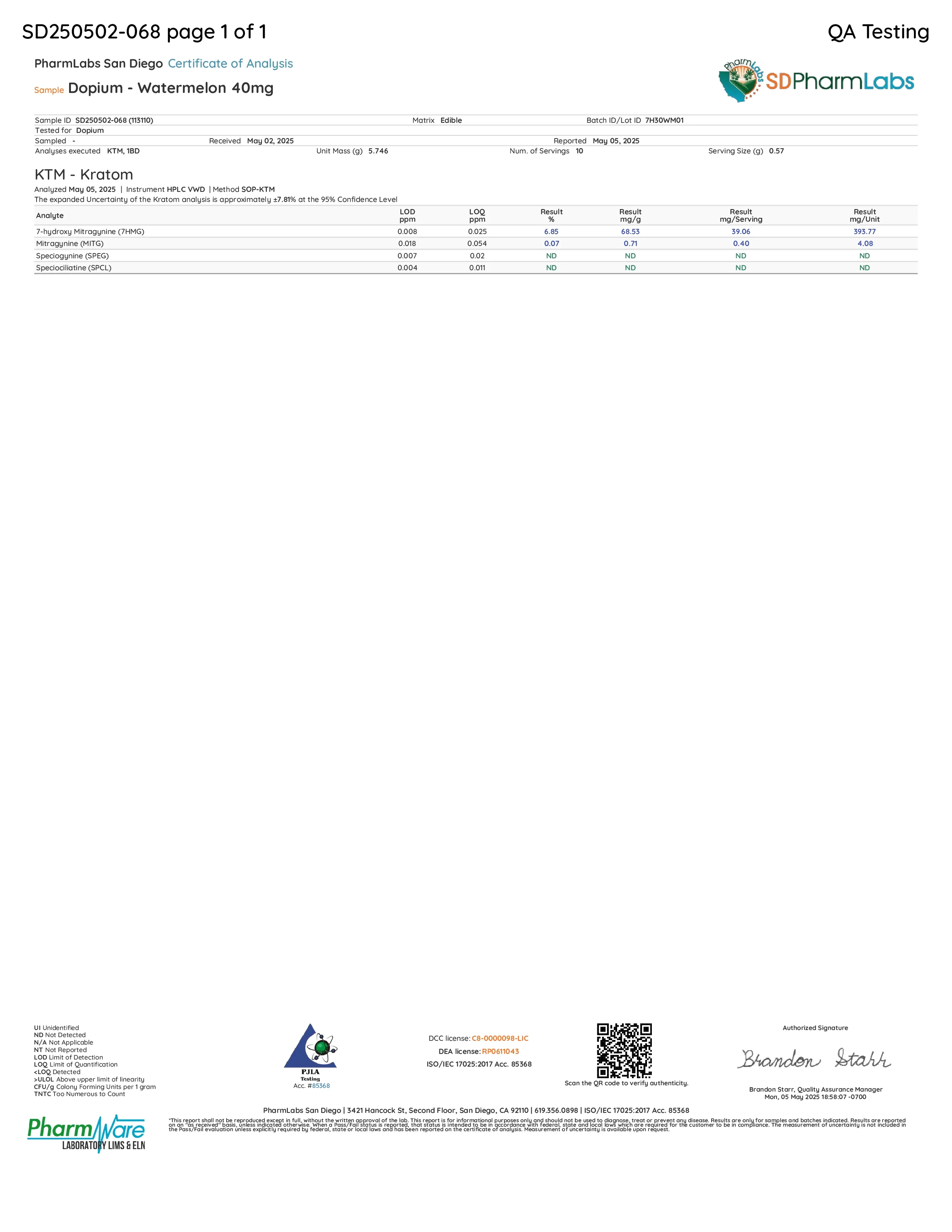 Dopium 7-Hydroxymitragynine Chewable Tablets - 1ct (40mg Each) - Image 6