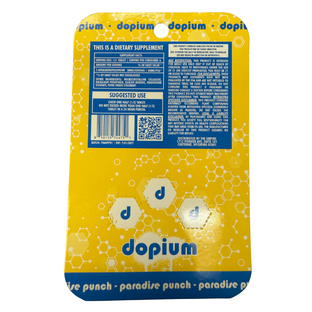 Dopium 7-Hydroxymitragynine Tablets - 3ct (60mg Each) - Image 4