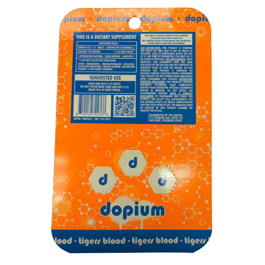Dopium 7-Hydroxymitragynine Tablets - 3ct (60mg Each) - Image 6