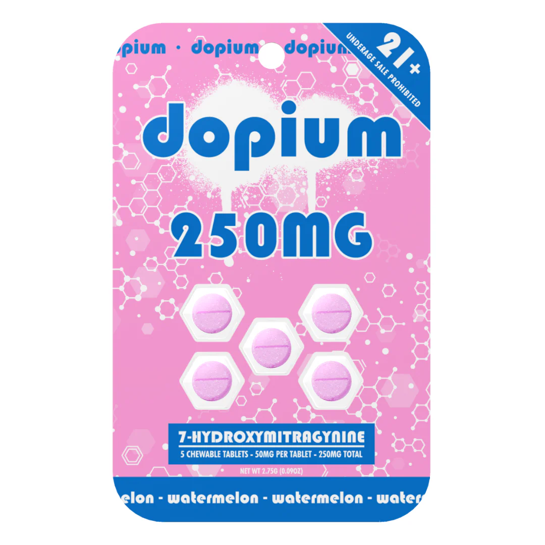 Dopium 7-OH Chewable Kratom Tablets 250mg - 5ct (50mg Each) - Image 5