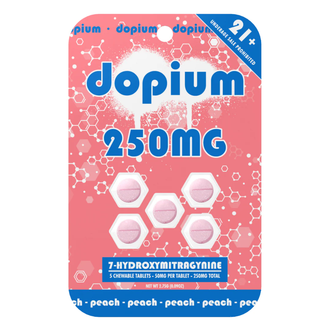 Dopium 7-OH Chewable Kratom Tablets 250mg - 5ct (50mg Each) - Image 6
