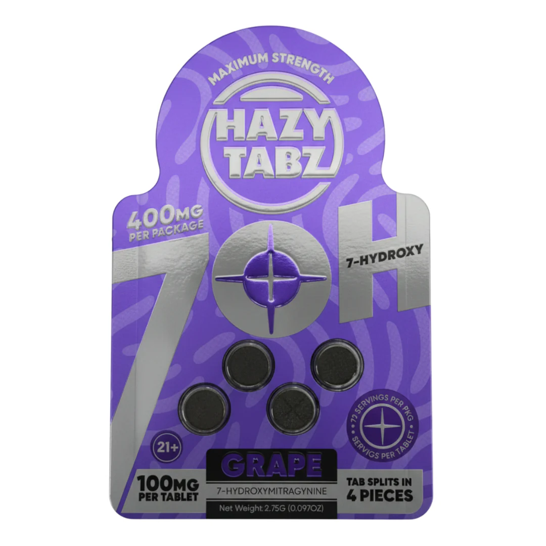 Hazy Tabz Maximum Strength 7-OH Tablets 400mg - 4ct (100mg Each) - Image 3