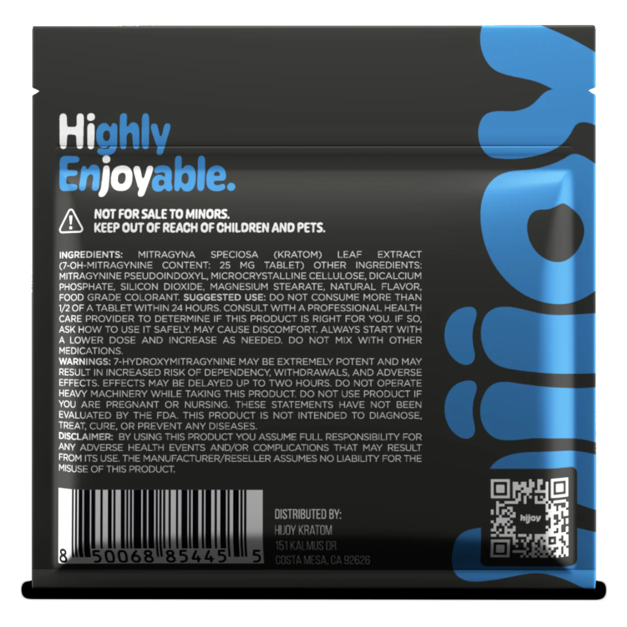 Hijoy 7-Hydroxy + Pseudo Tablets - 2ct (25mg Each) - Image 2