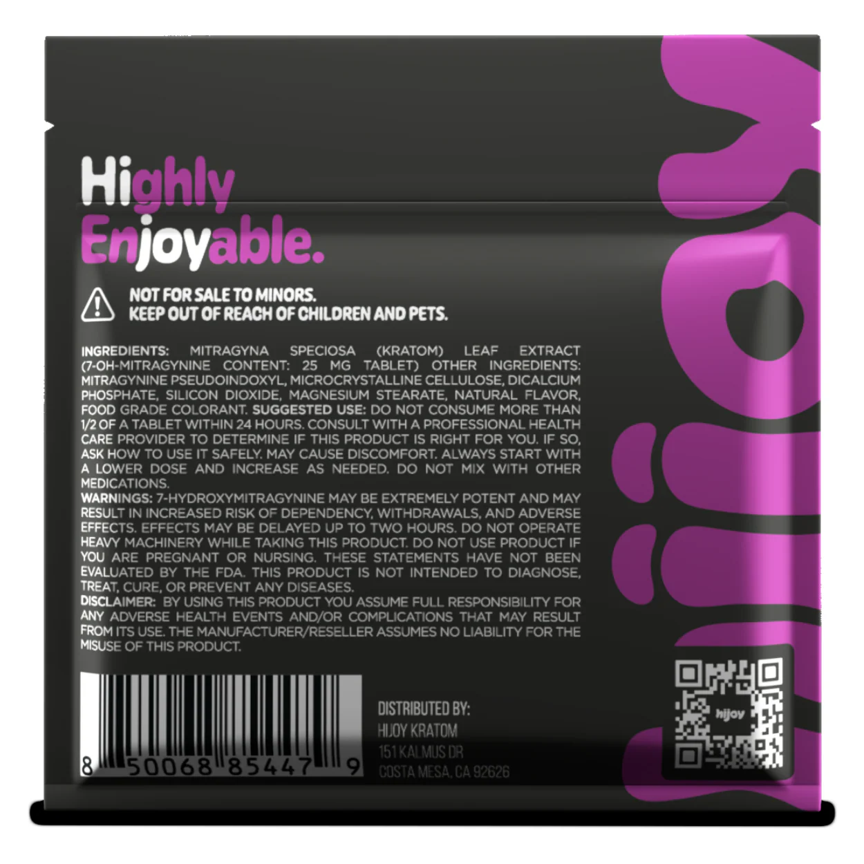 Hijoy 7-Hydroxy + Pseudo Tablets - 2ct (25mg Each) - Image 6