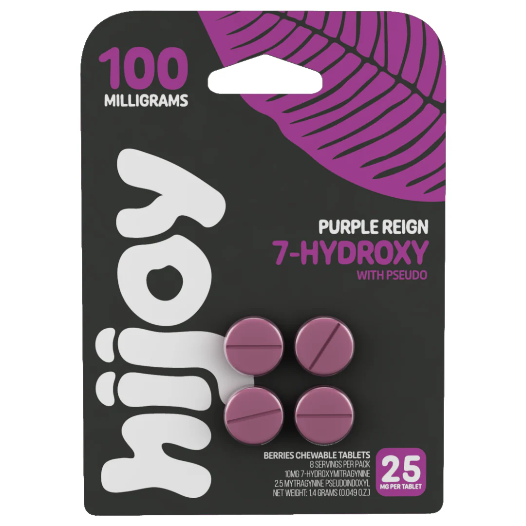 Hijoy 7-Hydroxy With Pseudo Chewable Tablets – 4ct (25mg Each) - Image 2