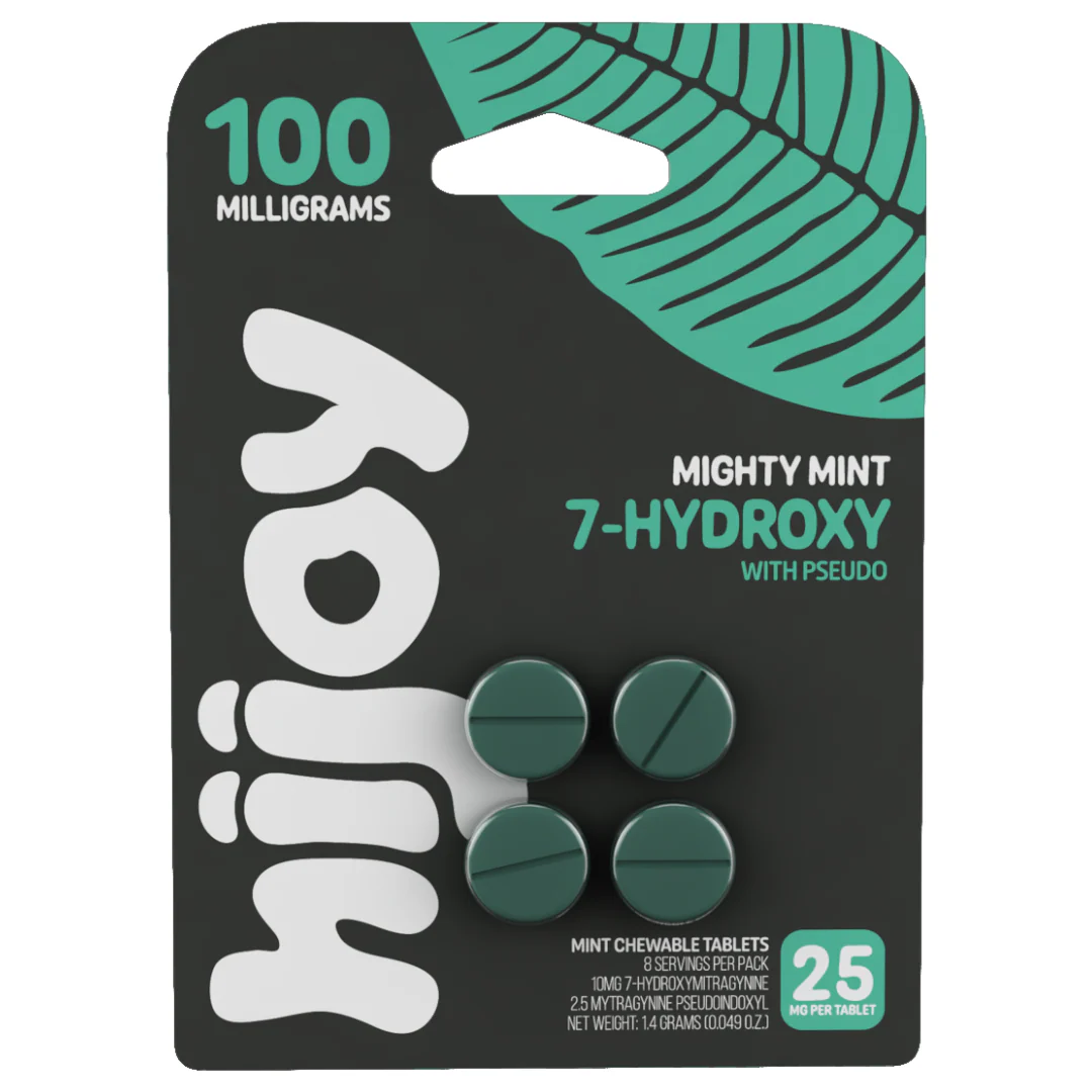 Hijoy 7-Hydroxy With Pseudo Chewable Tablets – 4ct (25mg Each) - Image 3