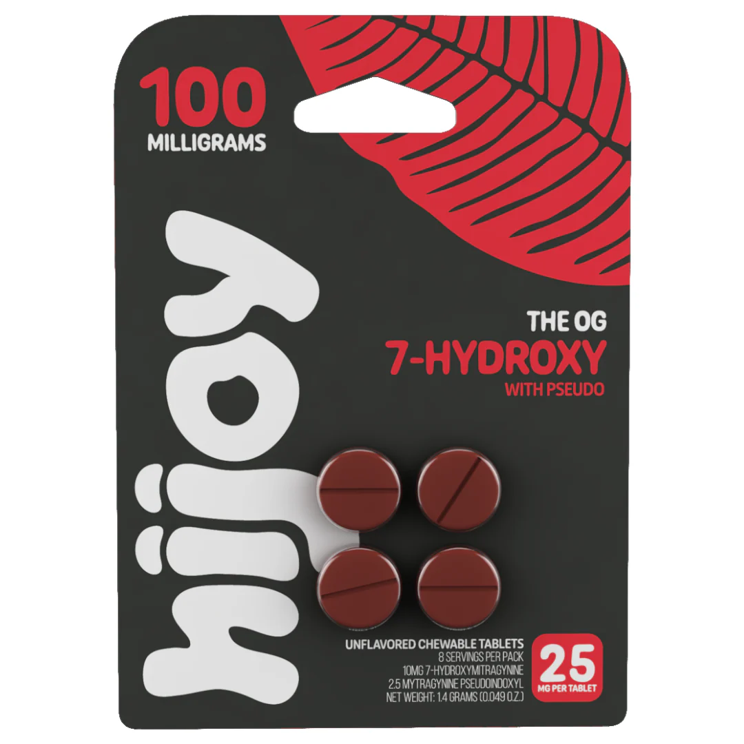 Hijoy 7-Hydroxy With Pseudo Chewable Tablets – 4ct (25mg Each) - Image 4