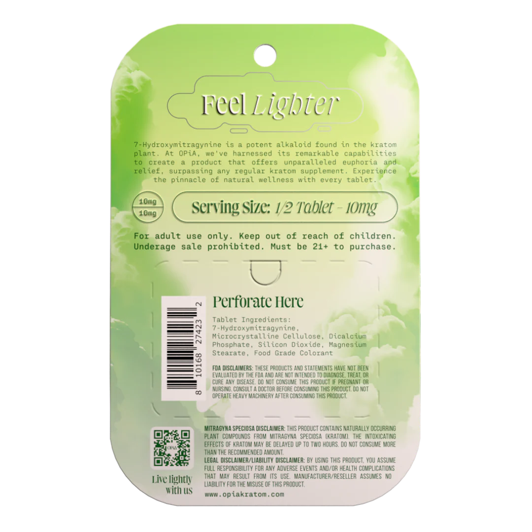 OPiA 7-Hydroxy Chewable Kratom Tablets - 4ct (20mg Each) - Image 10