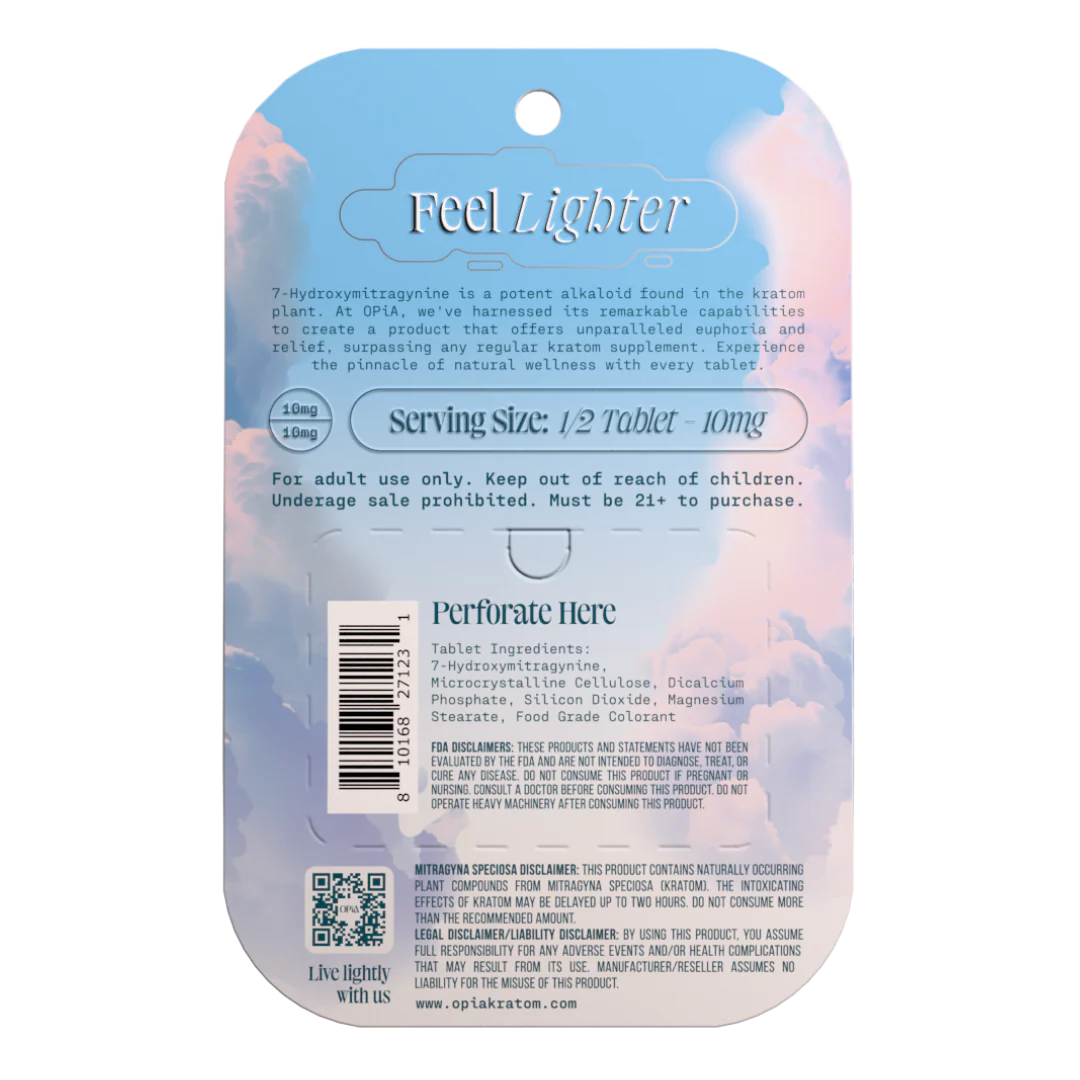 OPiA 7-Hydroxy Chewable Kratom Tablets - 4ct (20mg Each) - Image 7