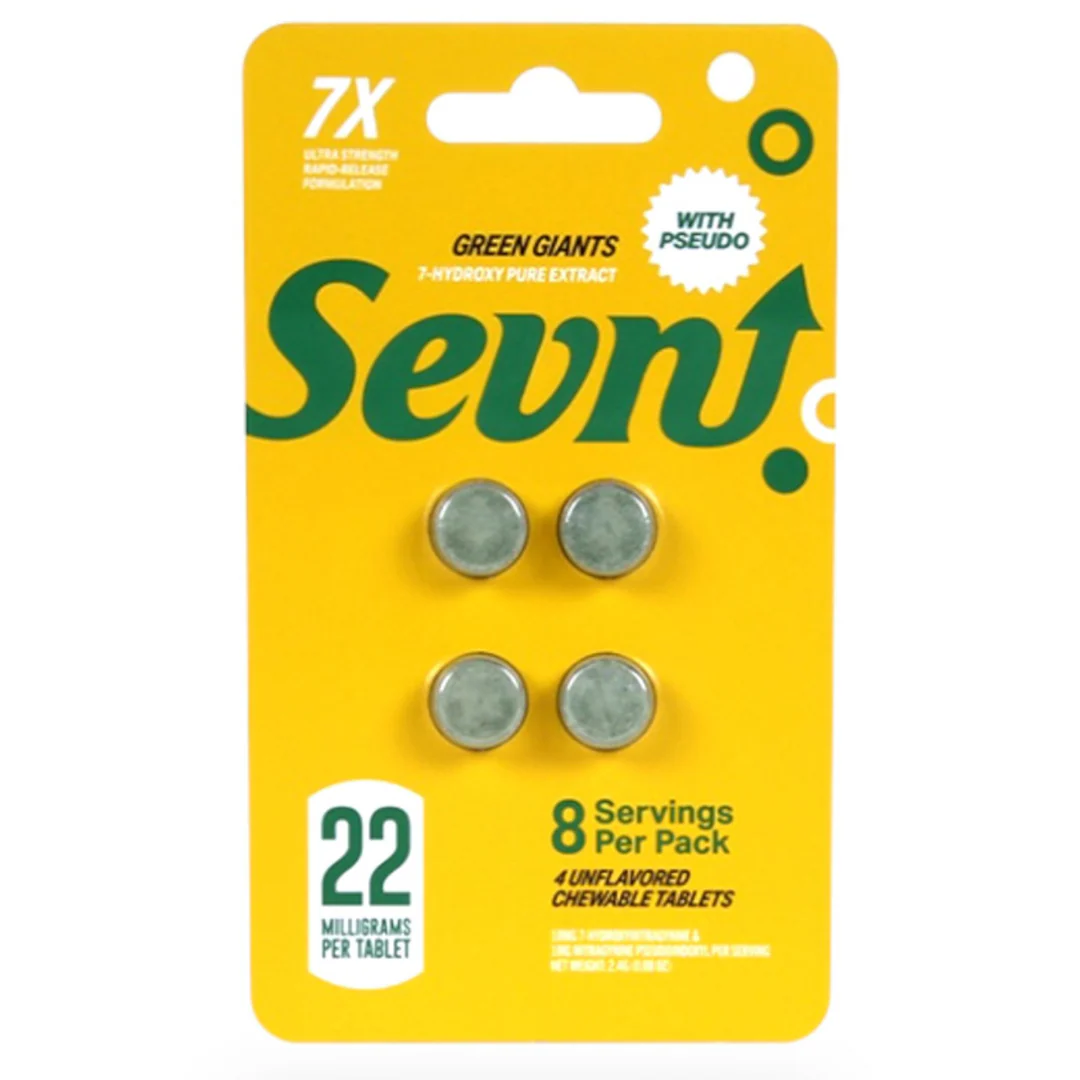 Sevn 7-Hydroxy + Pseudo Chewable Tablets - 4ct (22mg Each) - Image 2