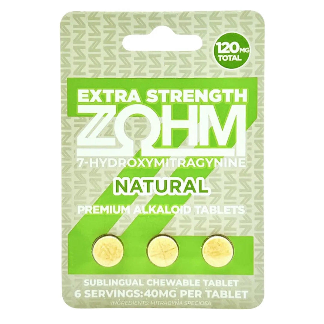 ZOHM Extra Strength 7-OH Kratom Tablets - 3ct (40mg Each)